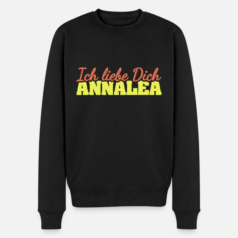 Annalea - Männer Premium Bio Pullover - Schwarz
