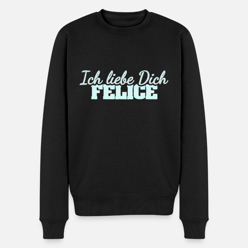 Felice als Liebe - Männer Premium Bio Pullover - Schwarz