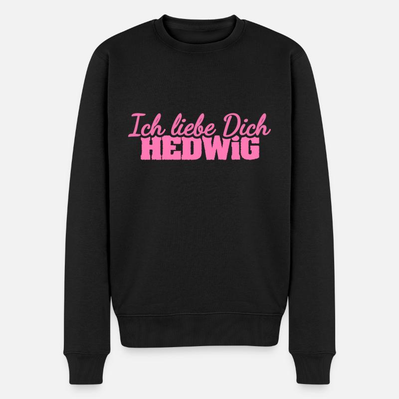Hedwig - Männer Premium Bio Pullover - Schwarz