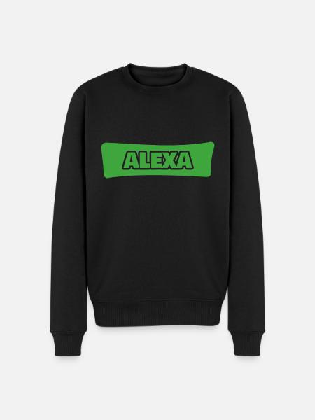 Alexa as a birth - Men's Premium Organic Jumper - black
