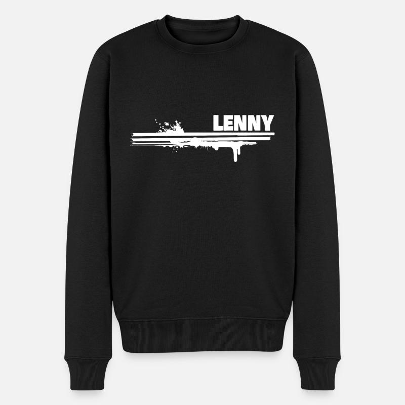 Geschenk für Lenny - Männer Premium Bio Pullover - Schwarz