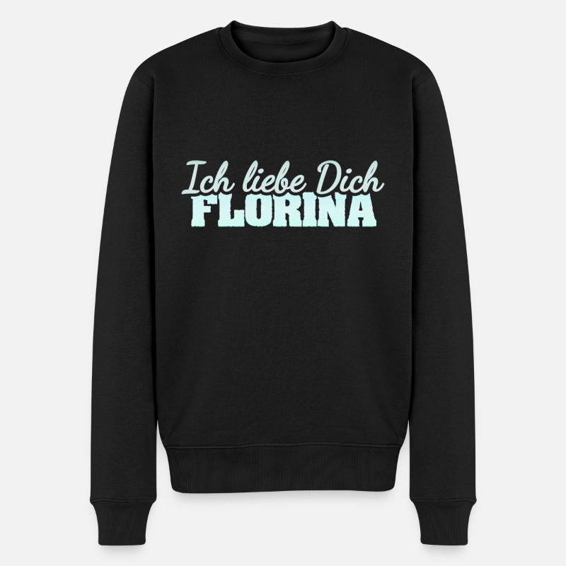 Liebe Florina - Männer Premium Bio Pullover - Schwarz