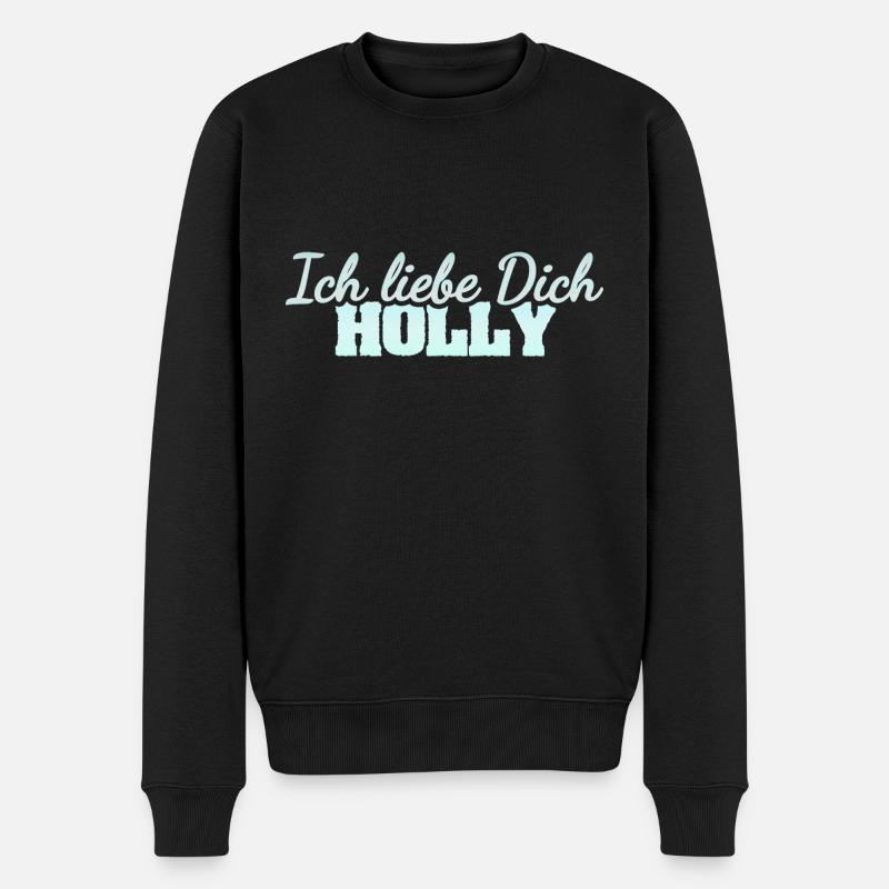 Holly - Männer Premium Bio Pullover - Schwarz