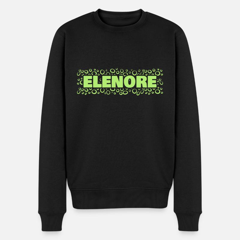 Vorname Elenore - Männer Premium Bio Pullover - Schwarz