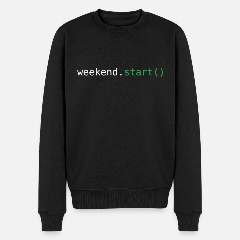 Début du week-end - Pull Premium bio Homme - noir