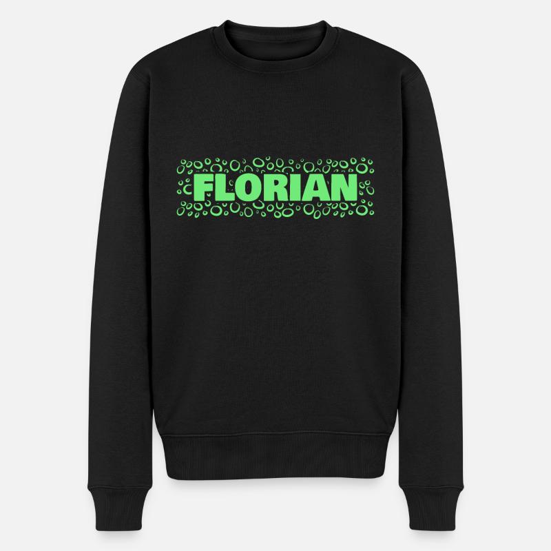 Vorname Florian - Männer Premium Bio Pullover - Schwarz