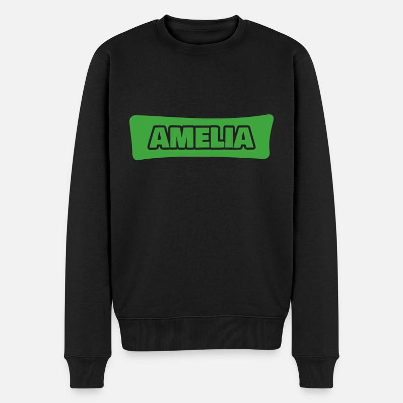 Geschenk für Amelia - Männer Premium Bio Pullover - Schwarz
