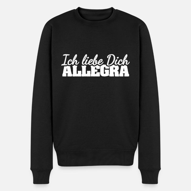 Geschenk für Allegra - Männer Premium Bio Pullover - Schwarz