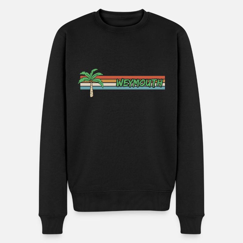 Weymouth als Urlaub - Männer Premium Bio Pullover - Schwarz
