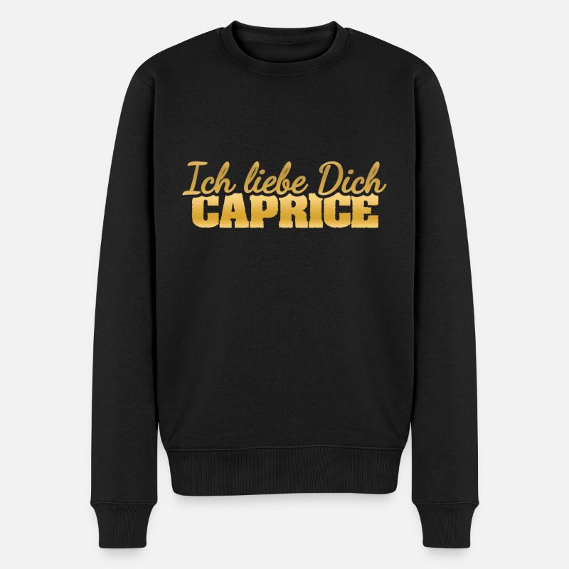 Caprice als Liebe - Männer Premium Bio Pullover - Schwarz