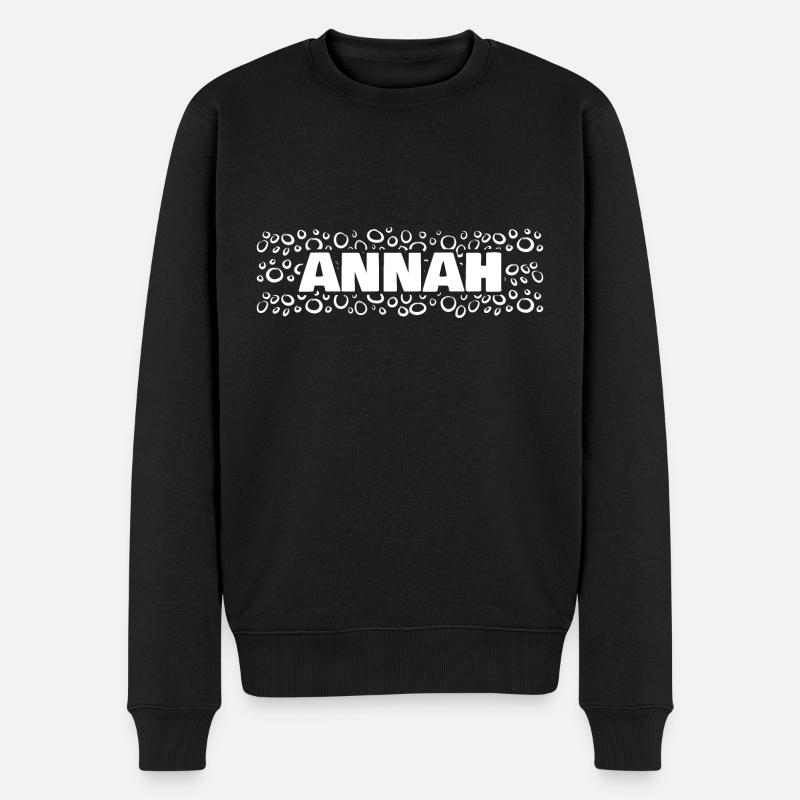 Annah as a first name - Men's Premium Organic Jumper - black