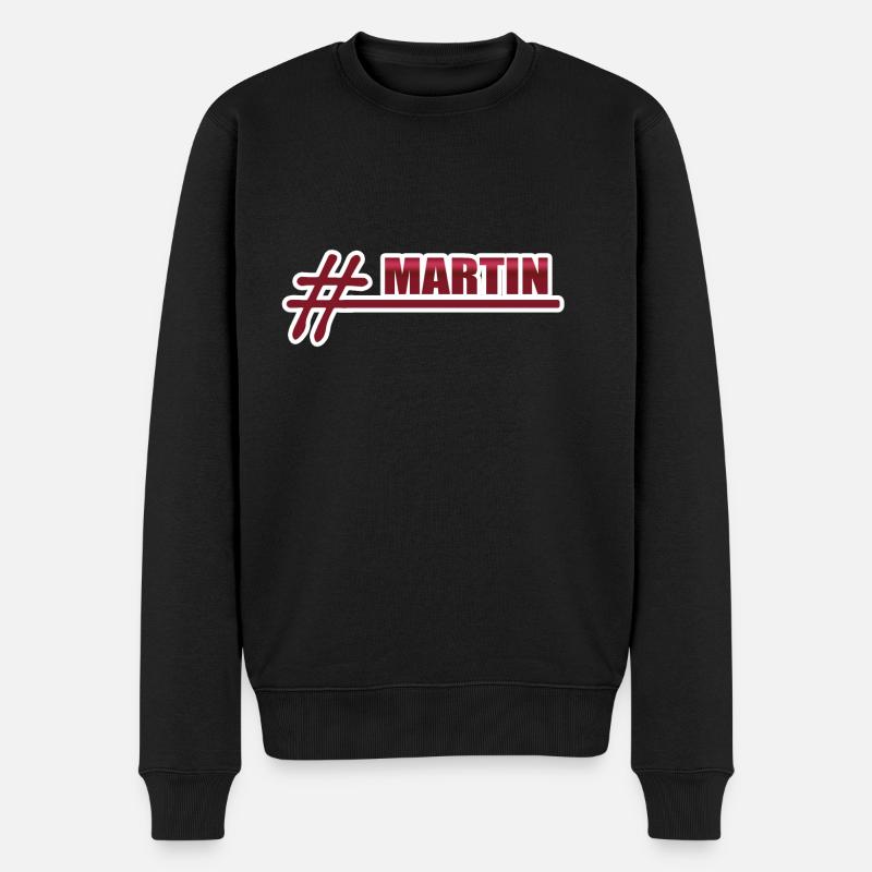 Martin comme prénom - Pull Premium bio Homme - noir