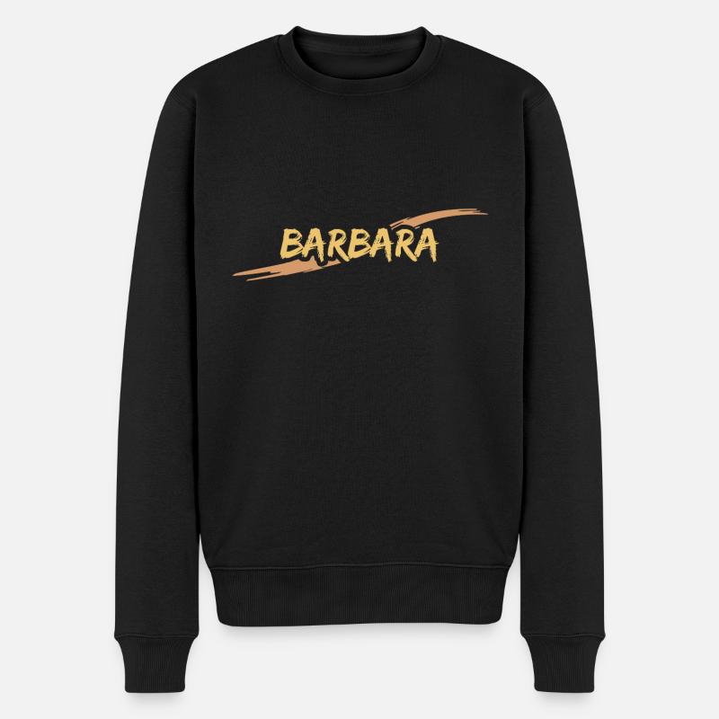 Barbara als Barbara - Männer Premium Bio Pullover - Schwarz