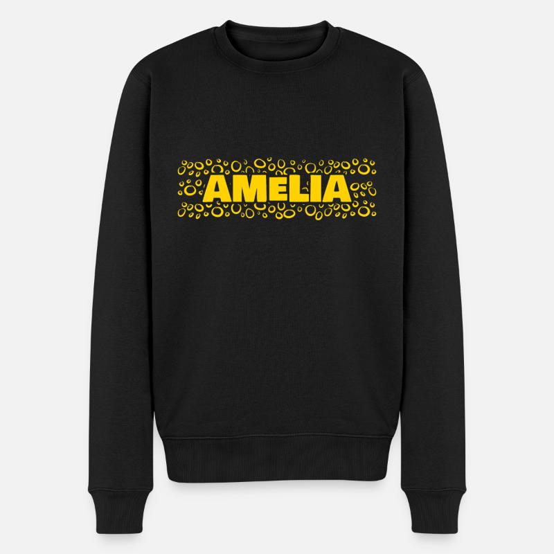 Prénom Amelia - Pull Premium bio Homme - noir