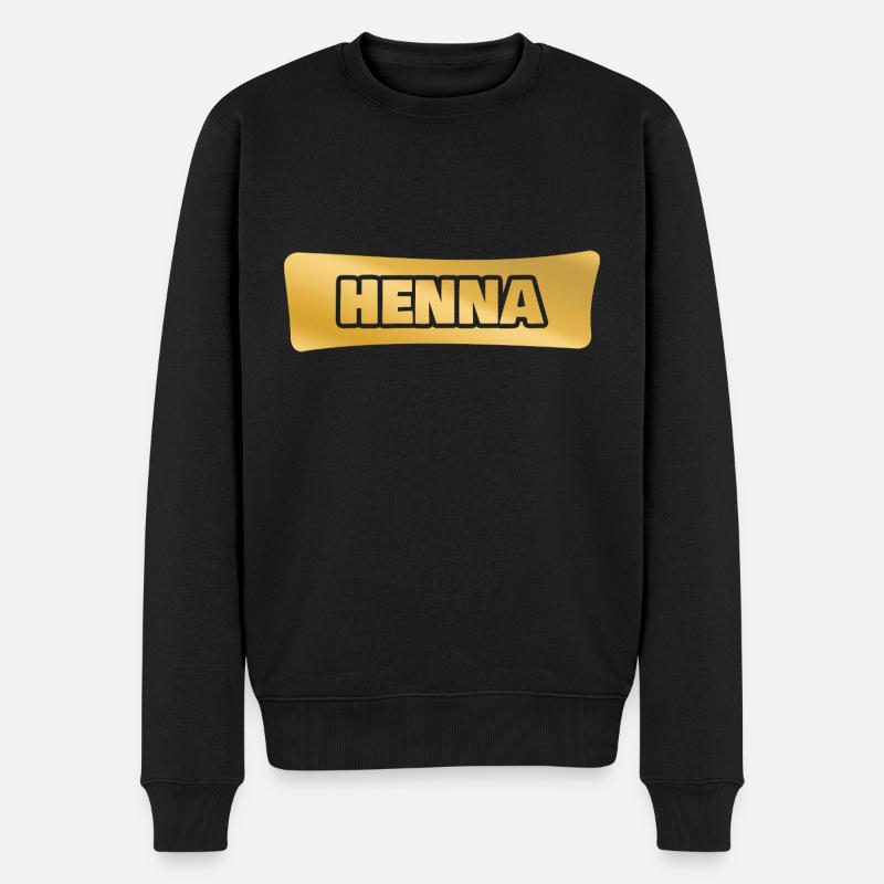 Henna - Männer Premium Bio Pullover - Schwarz