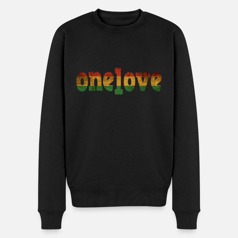 One Love - Männer Premium Bio Pullover - Schwarz