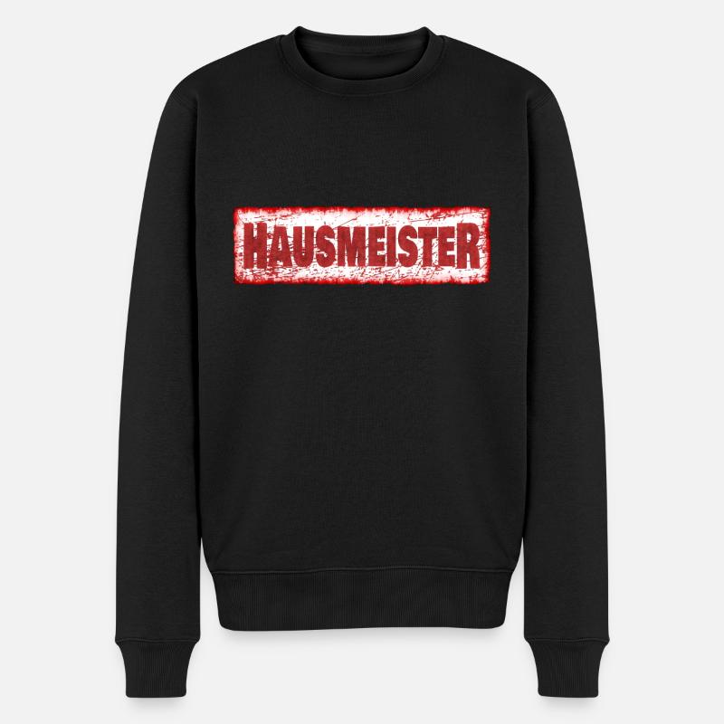 Hausmeister - Männer Premium Bio Pullover - Schwarz