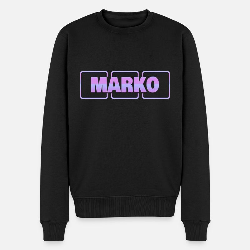 Geschenk für Marko - Männer Premium Bio Pullover - Schwarz