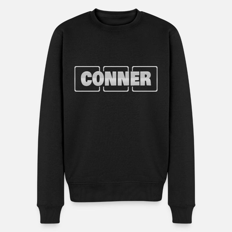 Geschenkidee Conner - Männer Premium Bio Pullover - Schwarz