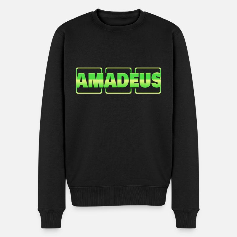 Baptême pour Amadeus Idée de cadeau Cadeau de baptême - Pull Premium bio Homme - noir