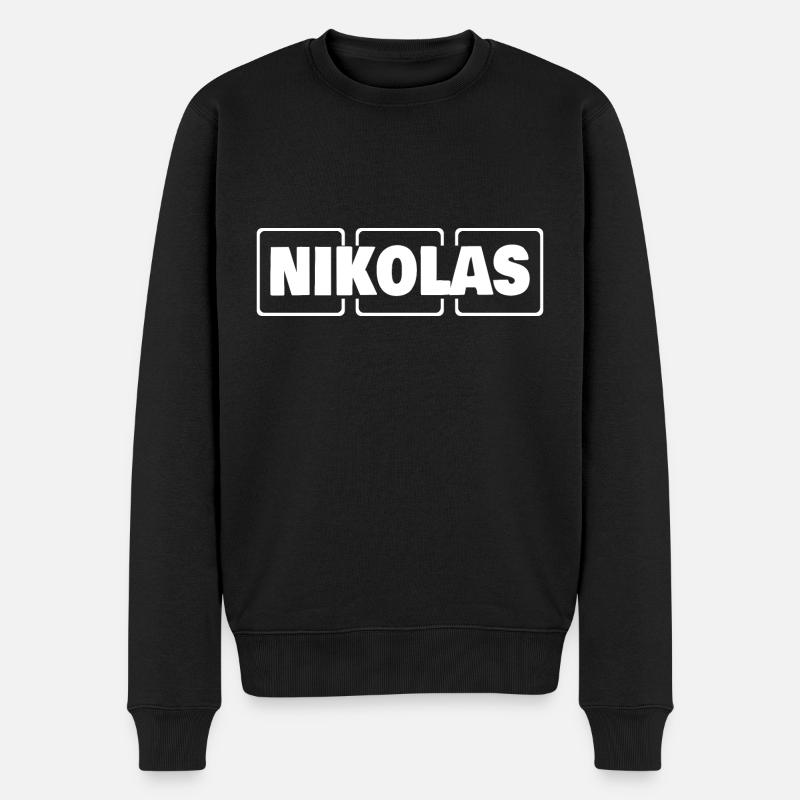 Cadeau pour Nikolas - Pull Premium bio Homme - noir