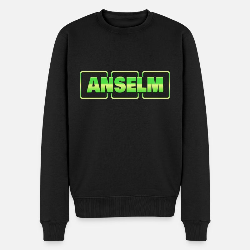 Geschenkidee Anselm - Männer Premium Bio Pullover - Schwarz