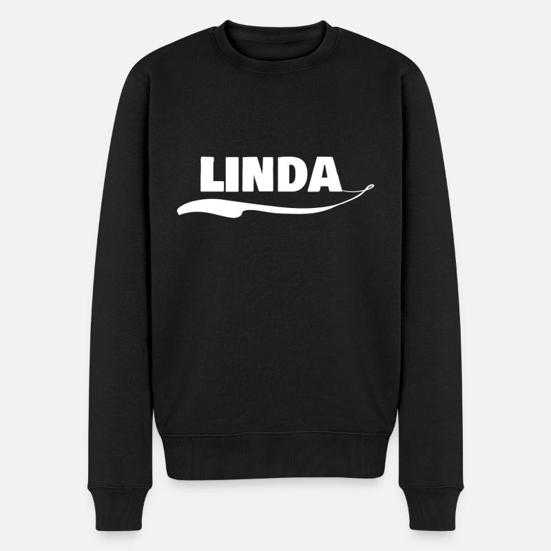 Badge nominatif linda - Pull Premium bio Homme - noir