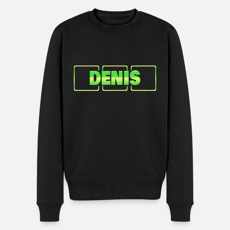 Geschenkidee Denis - Männer Premium Bio Pullover - Schwarz