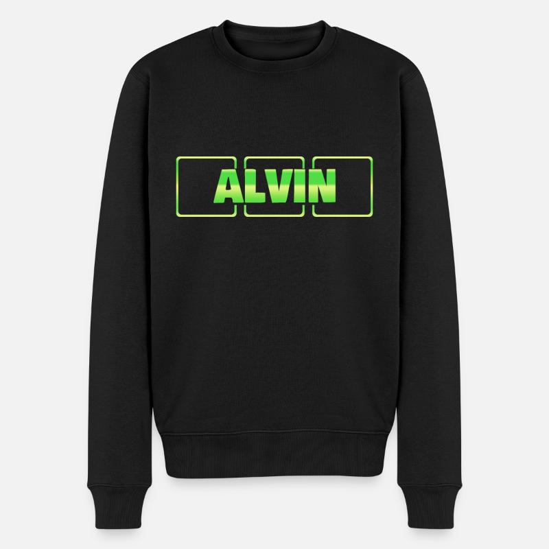 Geschenkidee Alvin - Männer Premium Bio Pullover - Schwarz