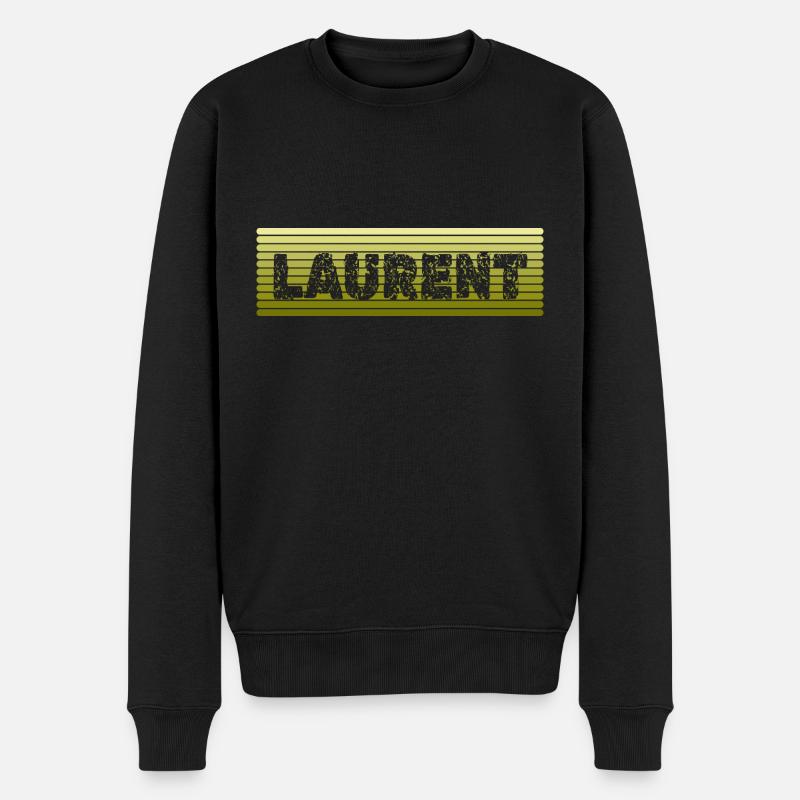 Laurent als Laurent - Männer Premium Bio Pullover - Schwarz