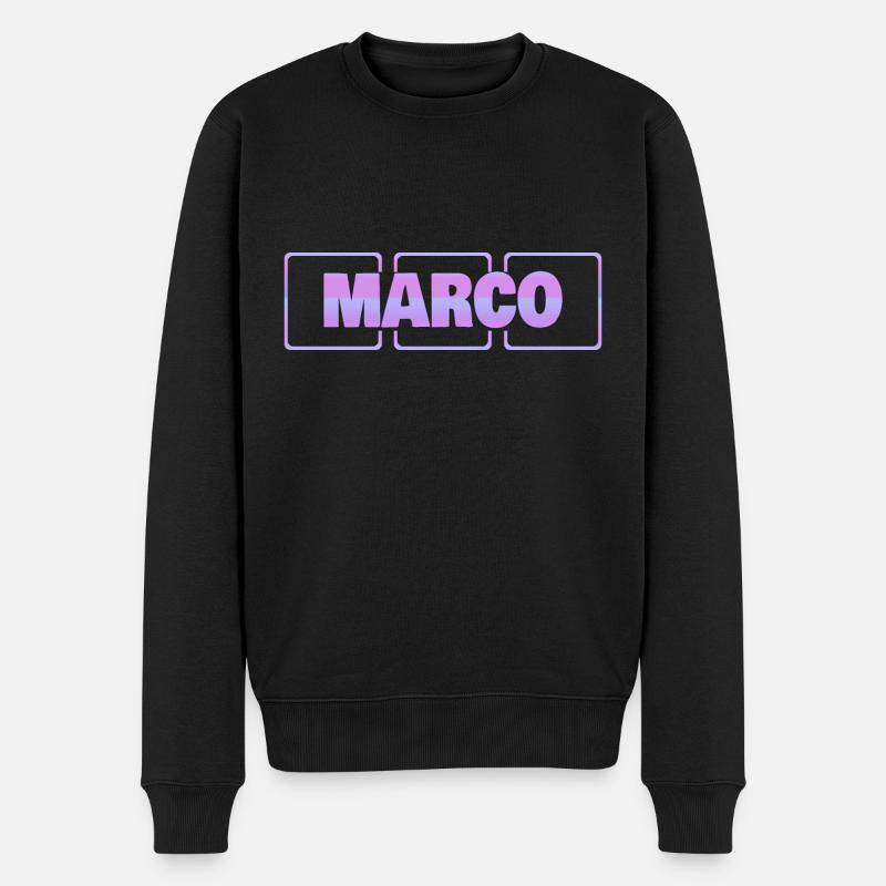 Geschenk für Marco - Männer Premium Bio Pullover - Schwarz