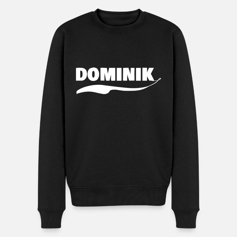Dominik comme prénom - Pull Premium bio Homme - noir