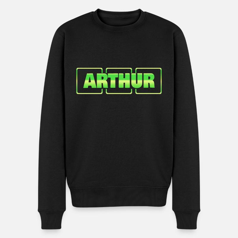 Geschenkidee Arthur - Männer Premium Bio Pullover - Schwarz