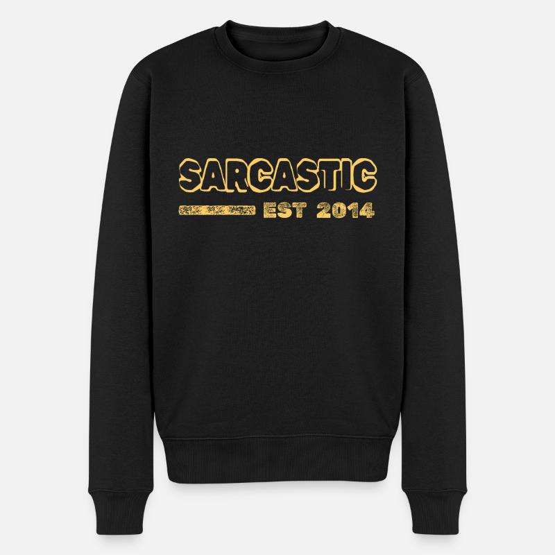 Sarcastic 2014 - Männer Premium Bio Pullover - Schwarz