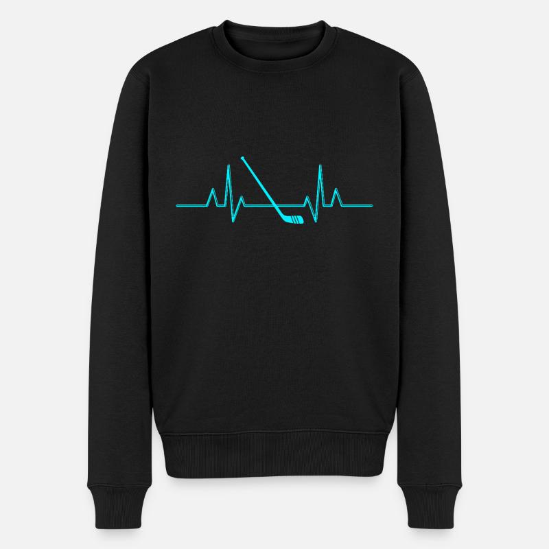Eishockeyspieler Eishockey - Männer Premium Bio Pullover - Schwarz