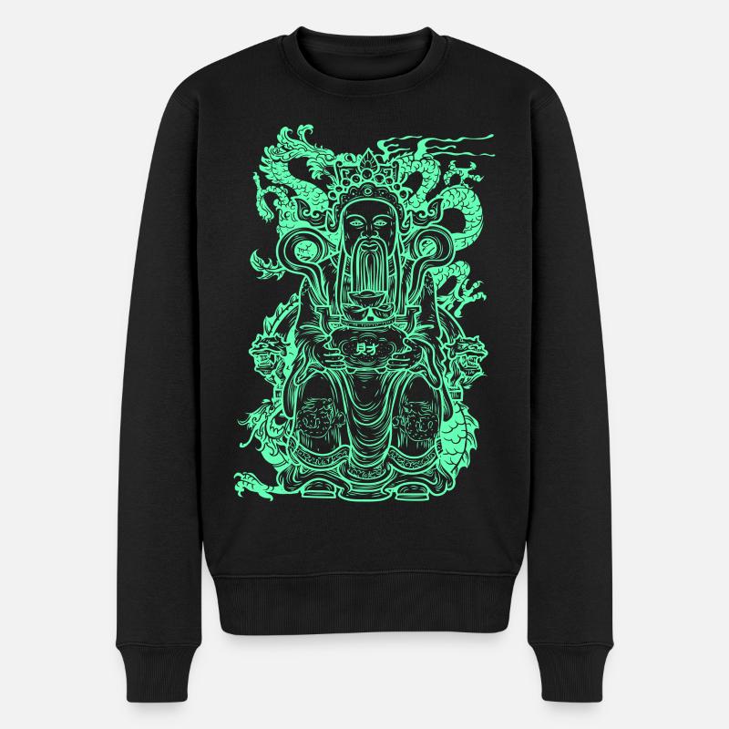 Figure de Bouddha - Pull Premium bio Homme - noir