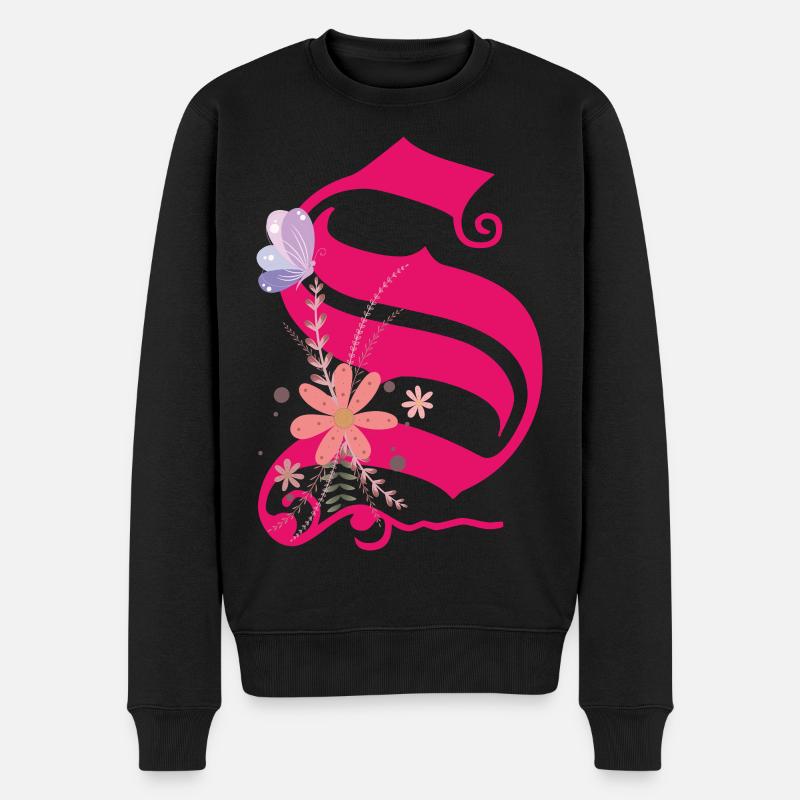 Lettre S - Pull Premium bio Homme - noir