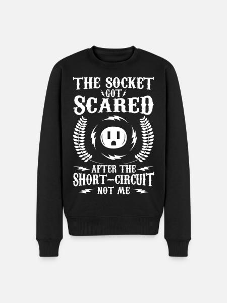 Funny electrician saying - Men's Premium Organic Jumper - black