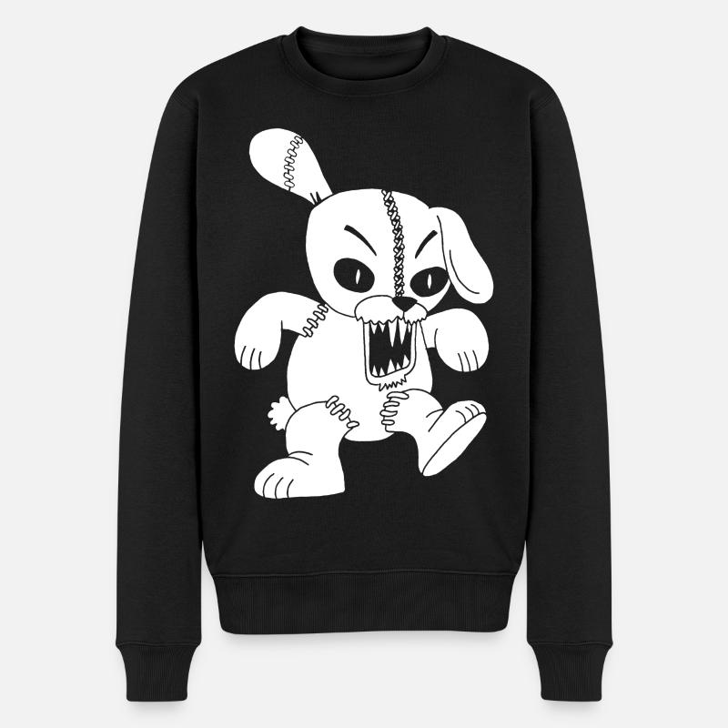 Lapin blanc monstrueux - Pull Premium bio Homme - noir