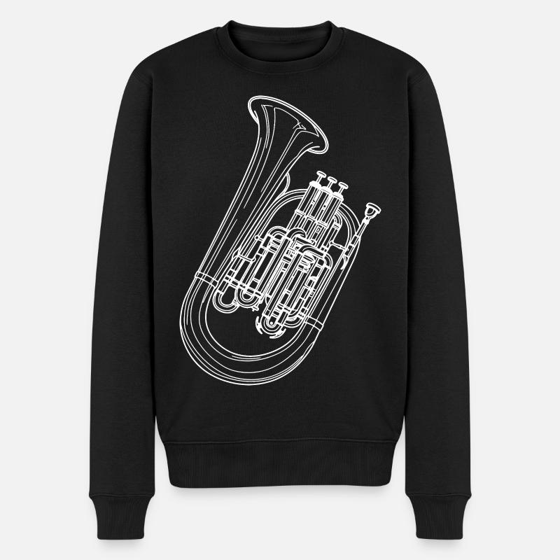 Tuba - Männer Premium Bio Pullover - Schwarz