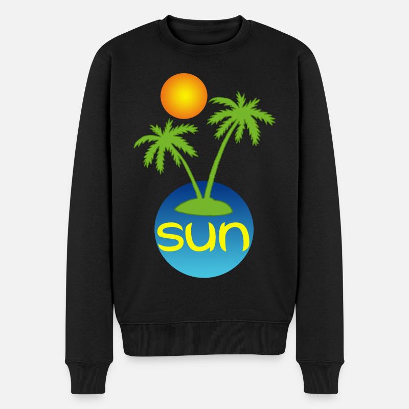 Paradies in der Sonne - Männer Premium Bio Pullover - Schwarz