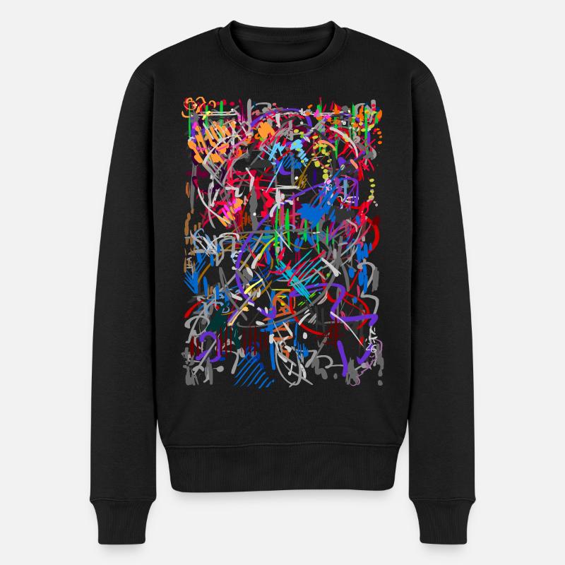 Abstrait - Pull Premium bio Homme - noir