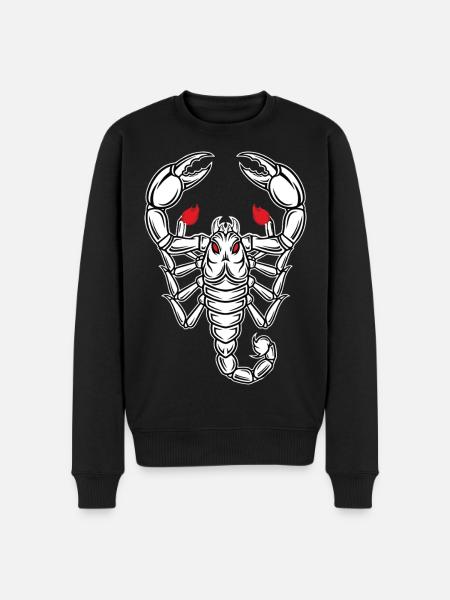 Skorpion-Maskottchen-Logo Sportspiel - Männer Premium Bio Pullover - Schwarz