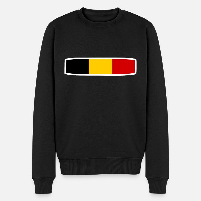 Belgien - Männer Premium Bio Pullover - Schwarz