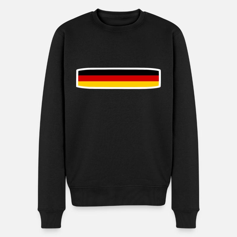 DEUTSCHLAND - Männer Premium Bio Pullover - Schwarz