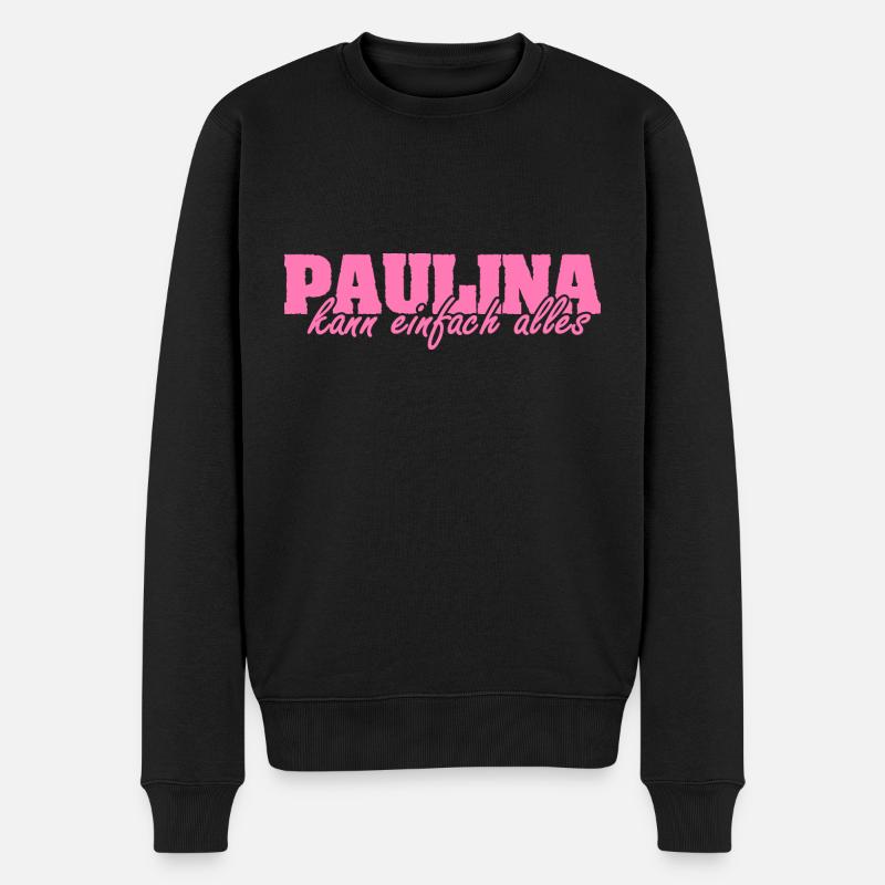 Frau Paulina - Männer Premium Bio Pullover - Schwarz