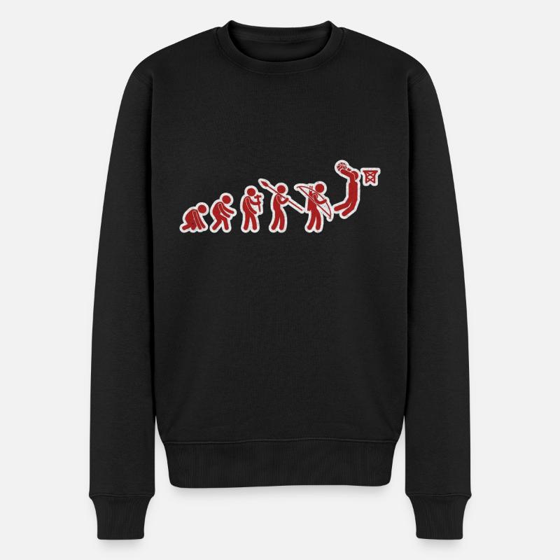 Evolution Basket-ball Rouge Blanc Grunge - Pull Premium bio Homme - noir