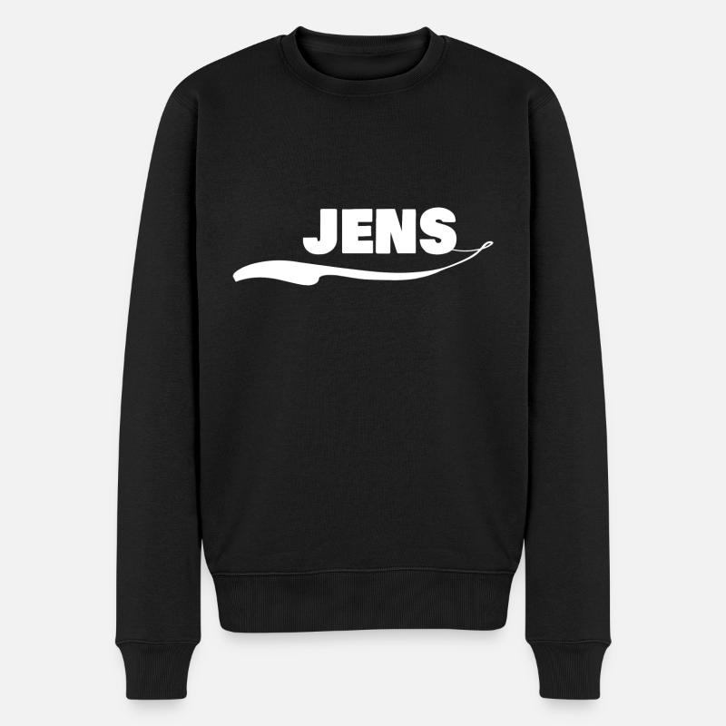 Jens als Vorname - Männer Premium Bio Pullover - Schwarz