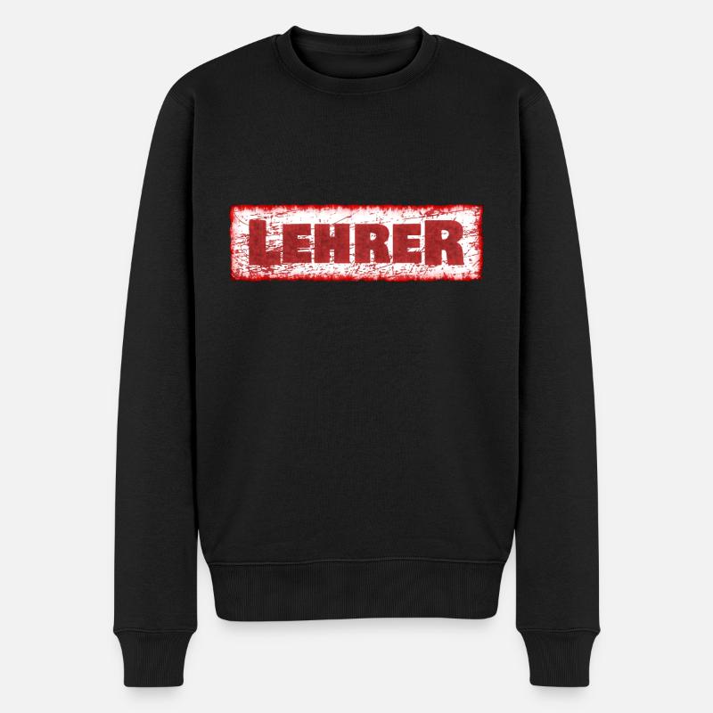Job Lehrer - Männer Premium Bio Pullover - Schwarz