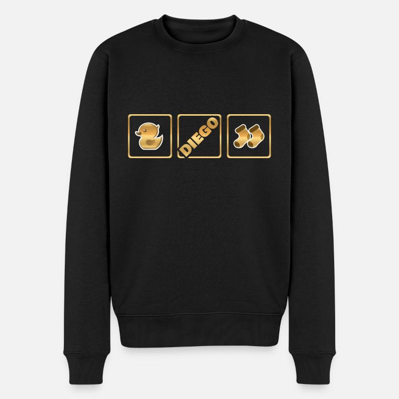 Geschenk für Diego - Männer Premium Bio Pullover - Schwarz